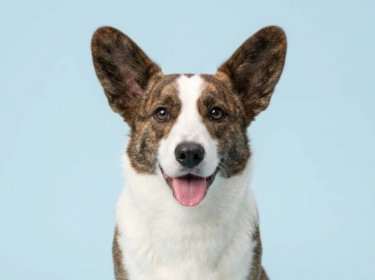 Pogodny, zdrowy welsh corgi cardigan w zbliżeniu
