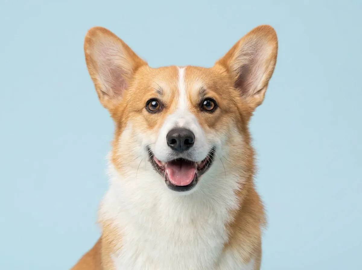 Pogodny, zdrowy welsh corgi pembroke w zbliżeniu